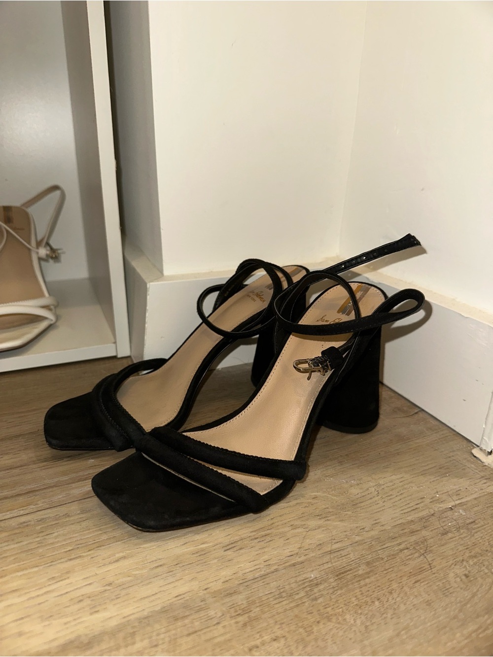 Sam Edelman Black Strappy Block Heel Sandals